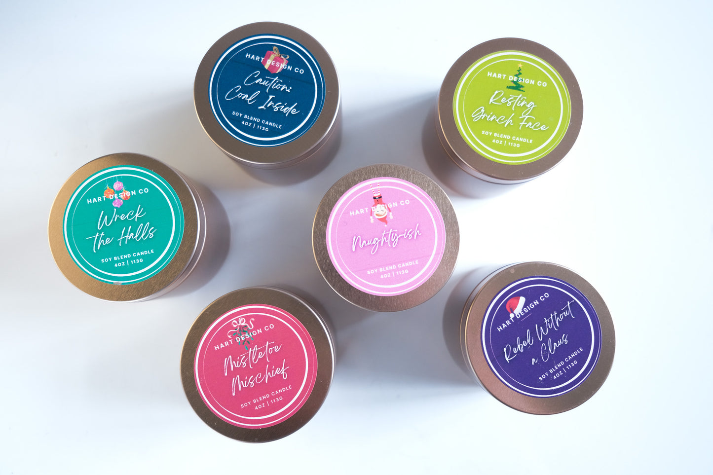 Rebel Without a Clause | Holiday Humor Candles | Mini Tin | Santa's Naughty List Collection