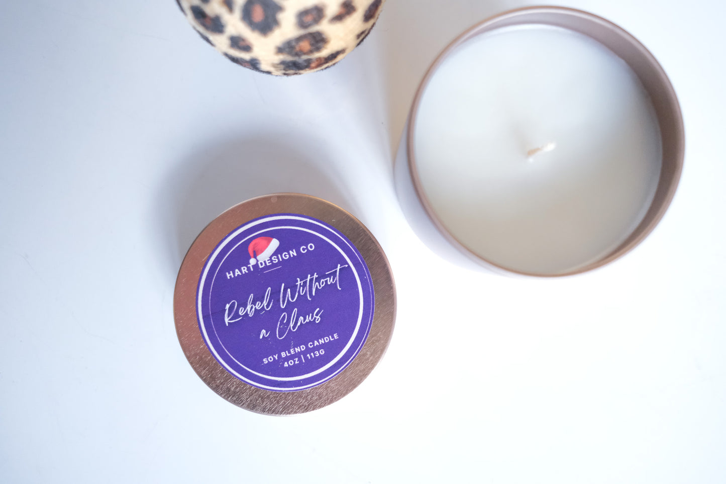 Rebel Without a Clause | Holiday Humor Candles | Mini Tin | Santa's Naughty List Collection
