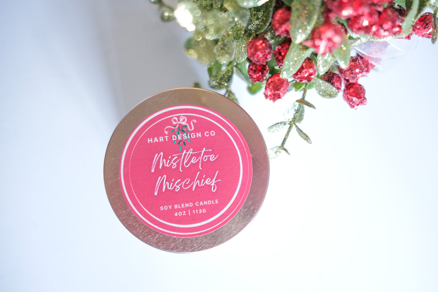 Mistletoe Mischief | Holiday Humor Candles | Mini Tin | Santa's Naughty List Collection