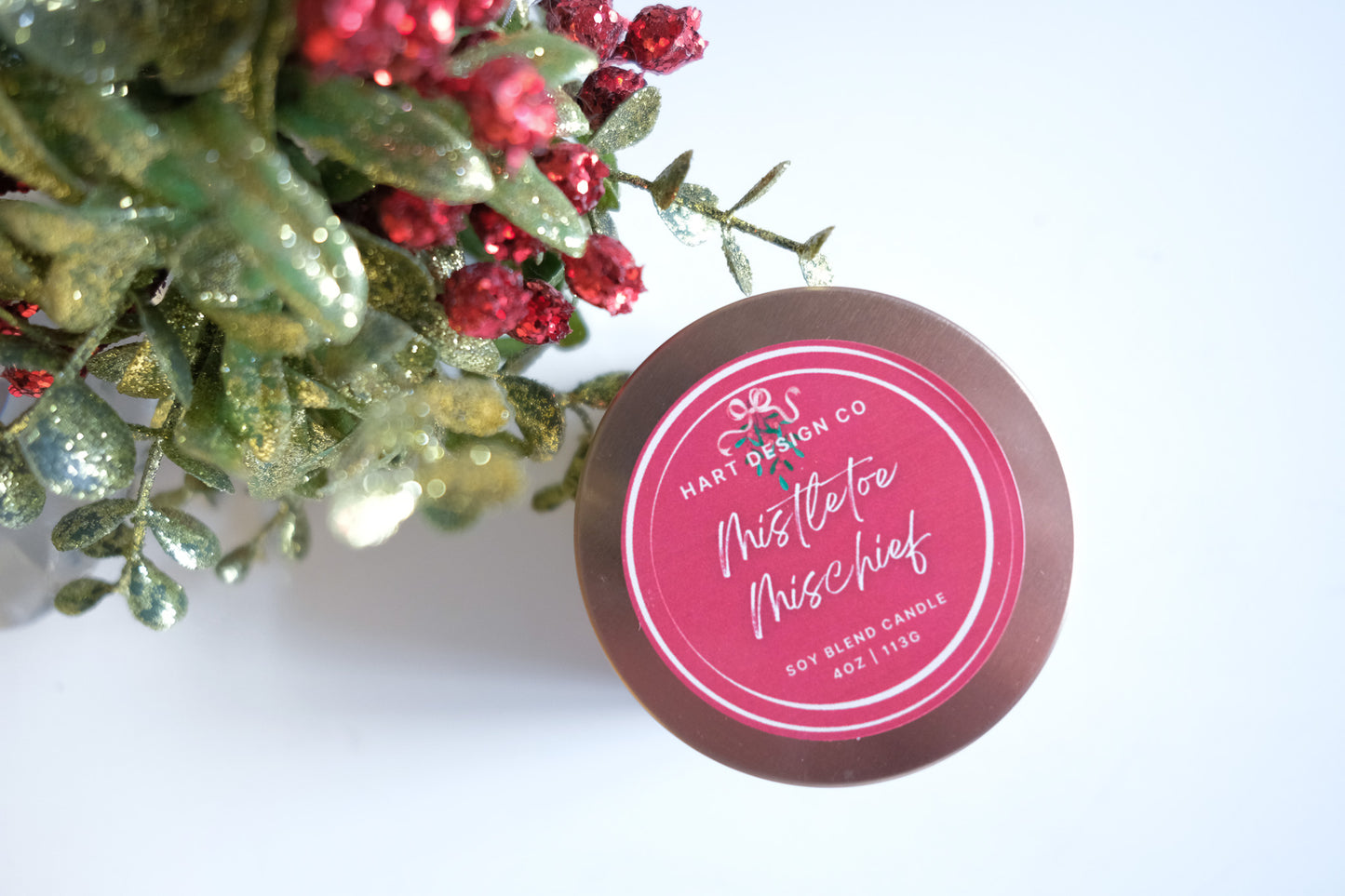 Mistletoe Mischief | Holiday Humor Candles | Mini Tin | Santa's Naughty List Collection