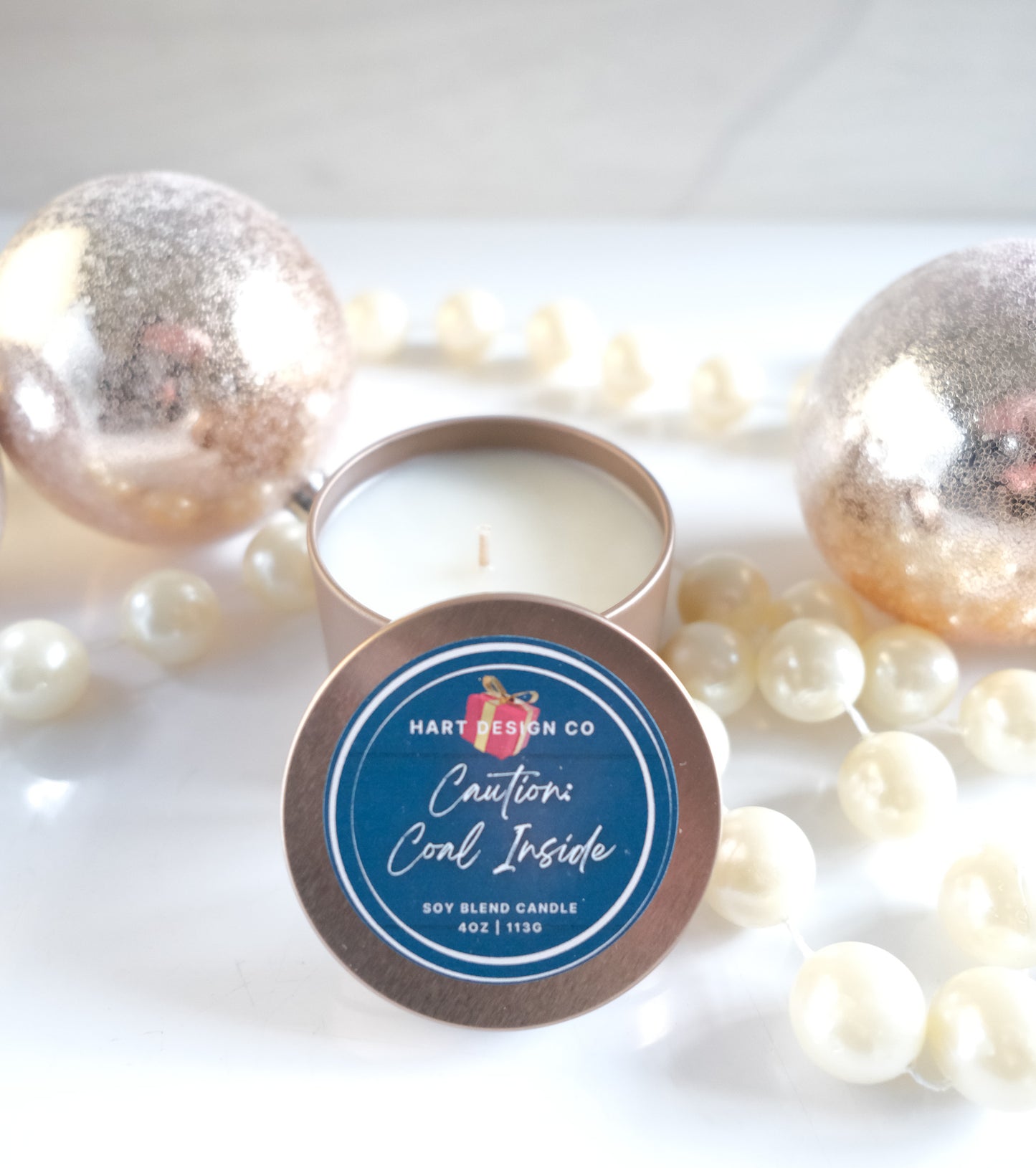Caution: Coal Inside | Holiday Humor Candles | Mini Tin | Santa's Naughty List Collection