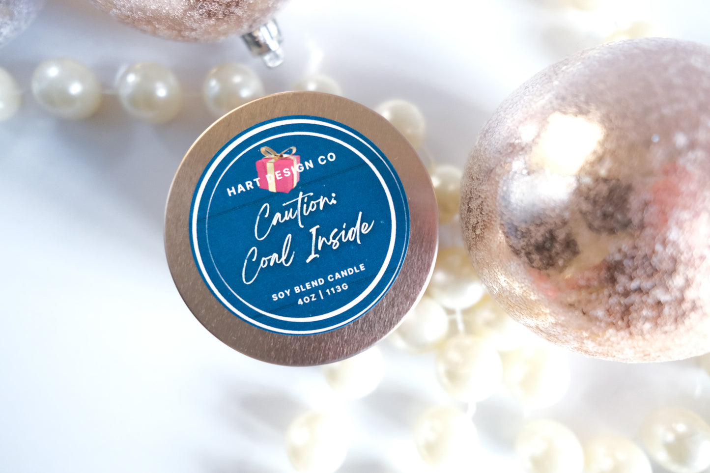 Caution: Coal Inside | Holiday Humor Candles | Mini Tin | Santa's Naughty List Collection