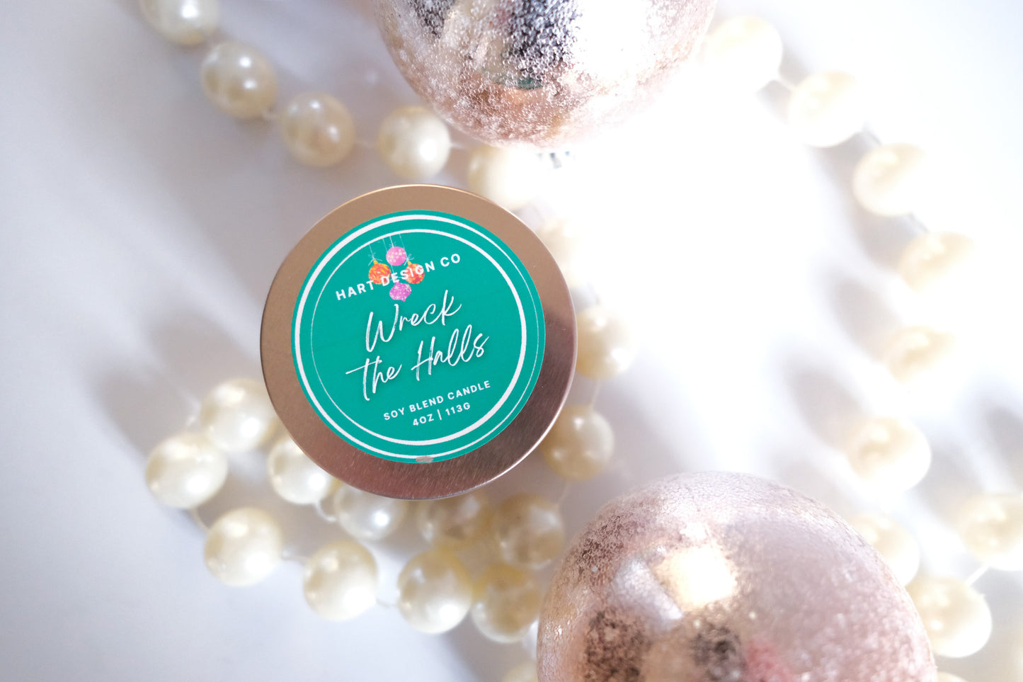 Wreck the Halls | Holiday Humor Candles | Mini Tin | Santa's Naughty List Collection