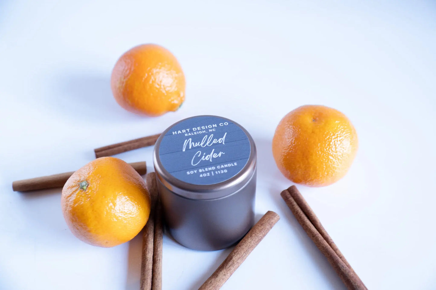 Mulled Cider Hand Poured Candle | Mini Tin | Cozy Autumn Collection HartDesignCo