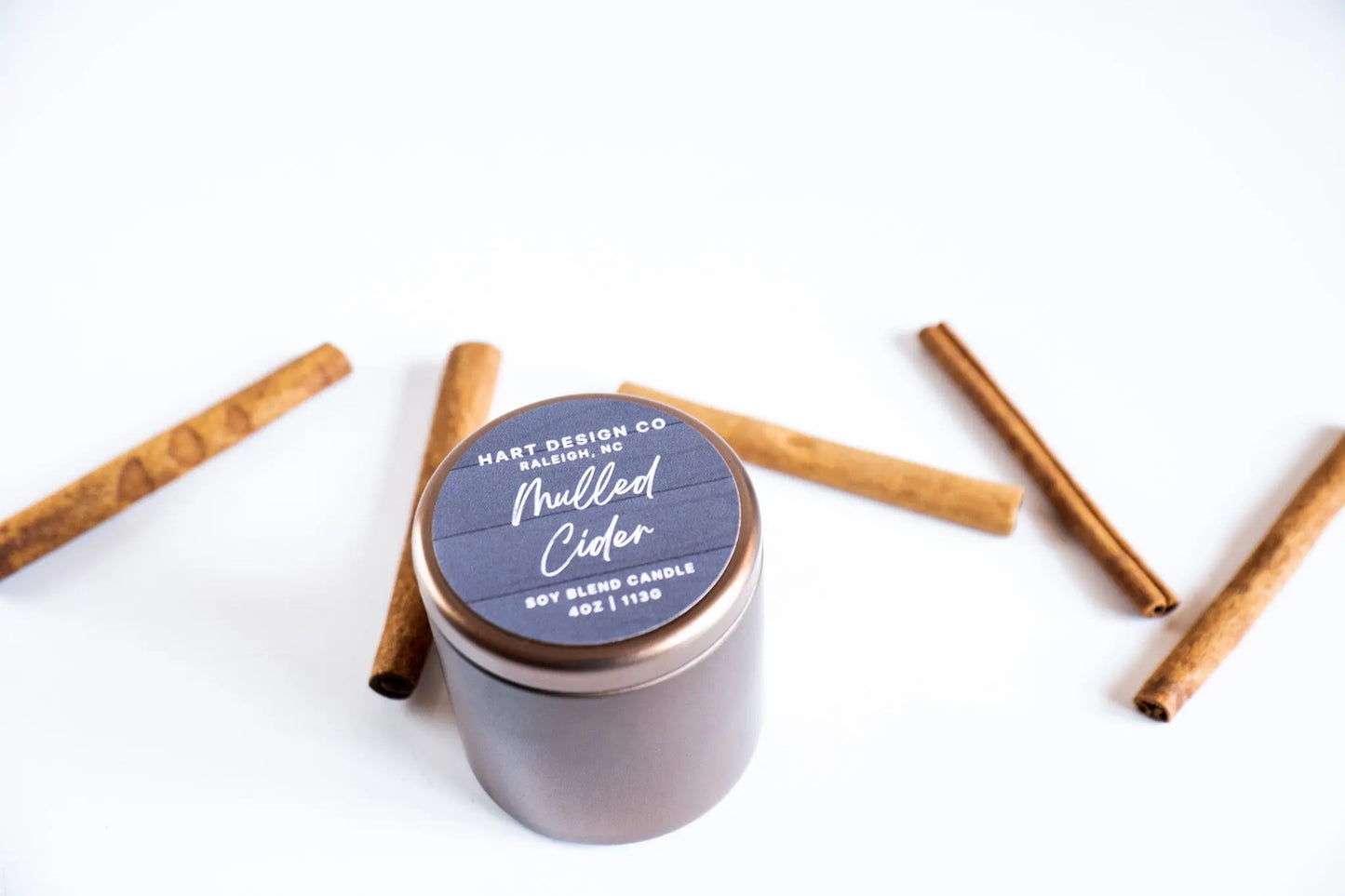 Mulled Cider Hand Poured Candle | Mini Tin | Cozy Autumn Collection HartDesignCo