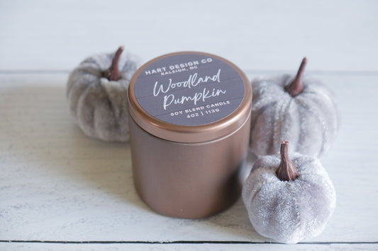 Woodland Pumpkin Hand Poured Candle.