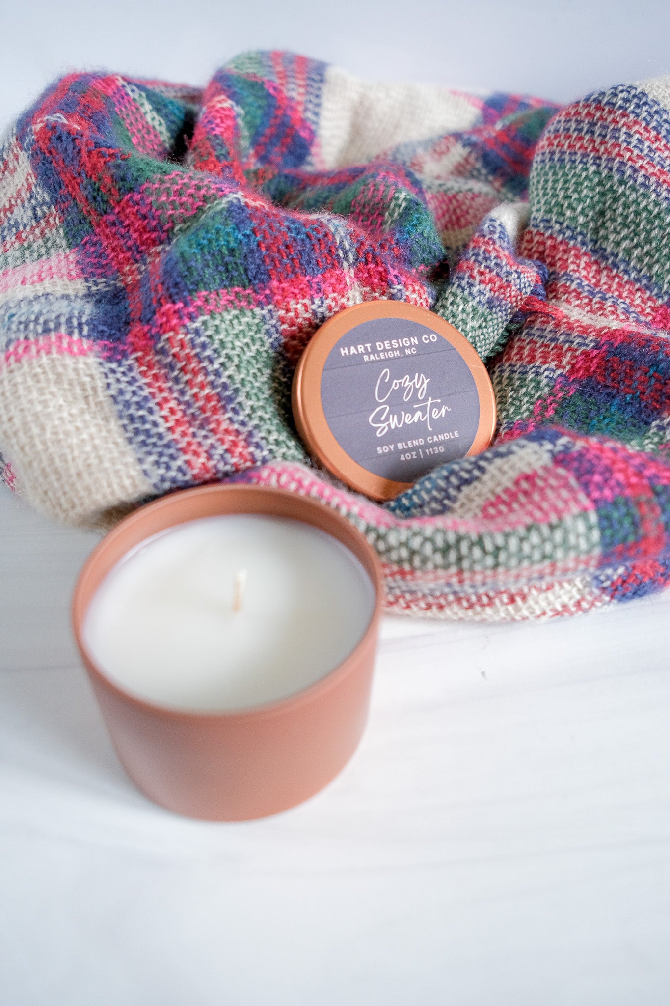 Cozy Sweater Candle Bundle | Mini Tin + Dough Bowl | Bright Holiday Collection