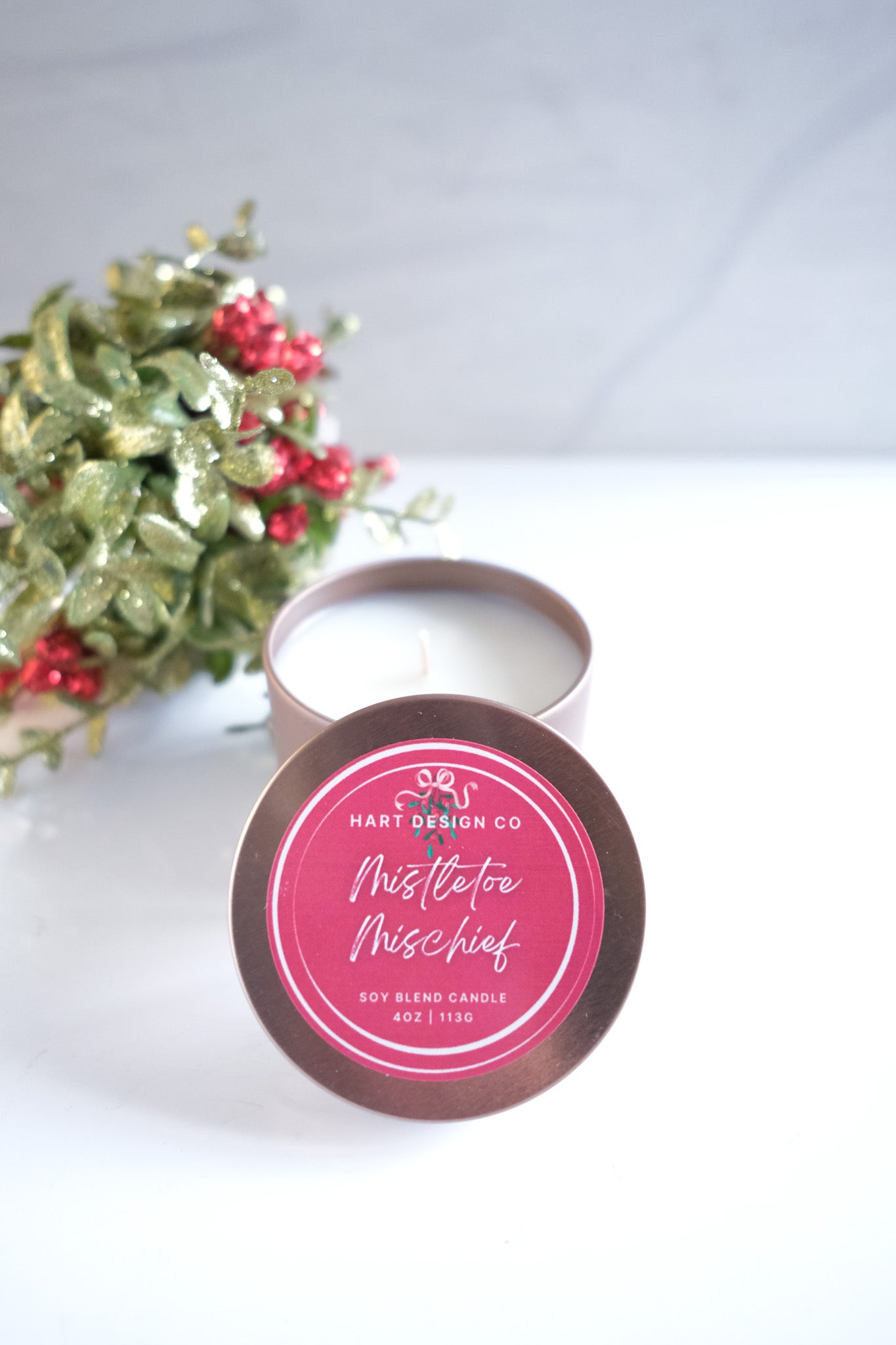 Mistletoe Mischief | Holiday Humor Candles | Mini Tin | Santa's Naughty List Collection