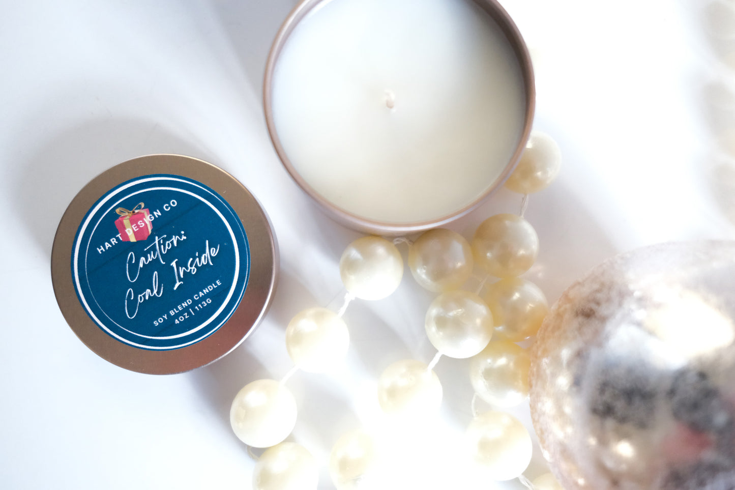 Caution: Coal Inside | Holiday Humor Candles | Mini Tin | Santa's Naughty List Collection