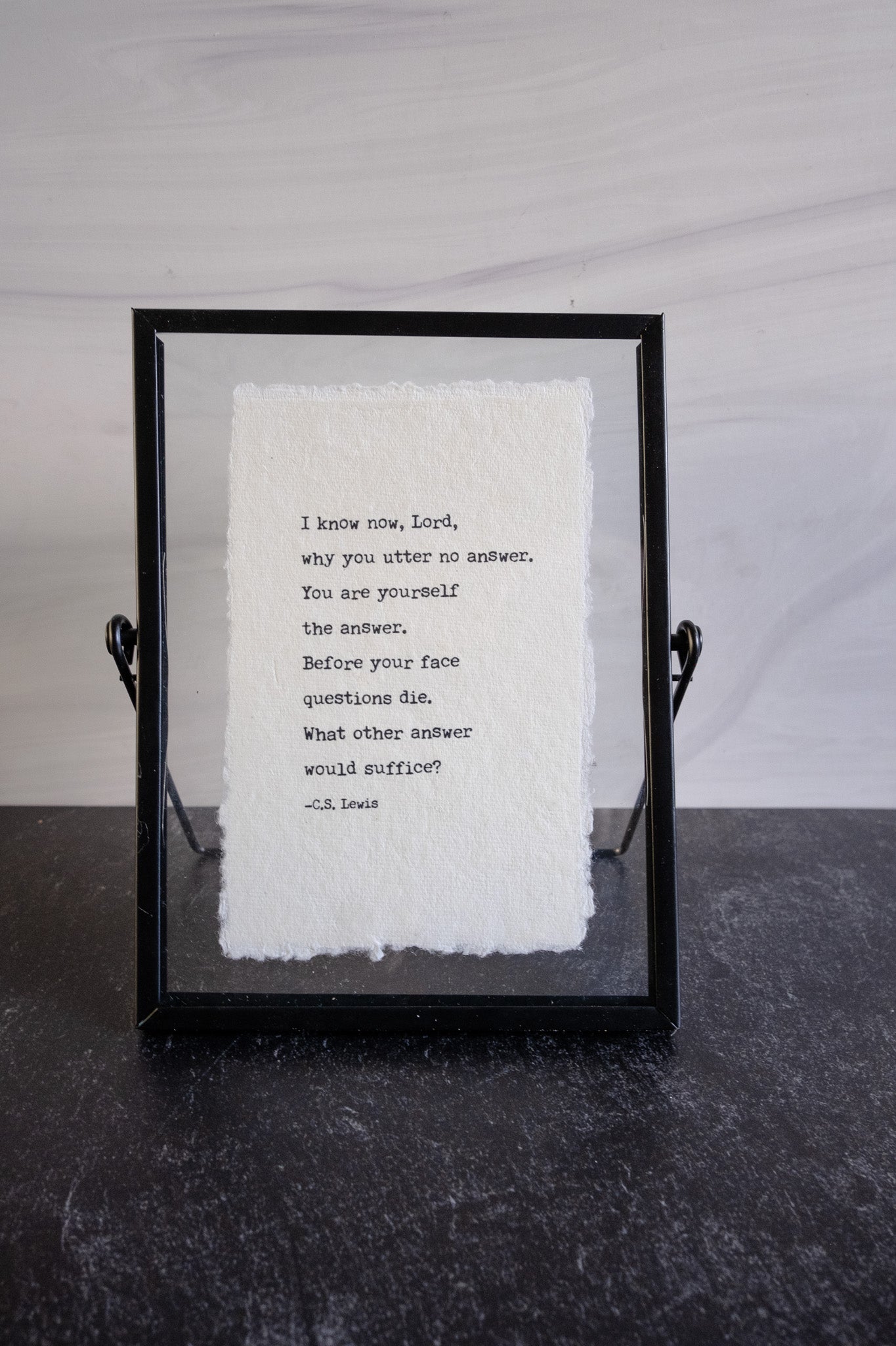 Framed Typography Quote