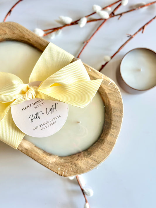 Salt + Light Beach Inspired Candle | Dough Bowl | Coastal Escape Collection