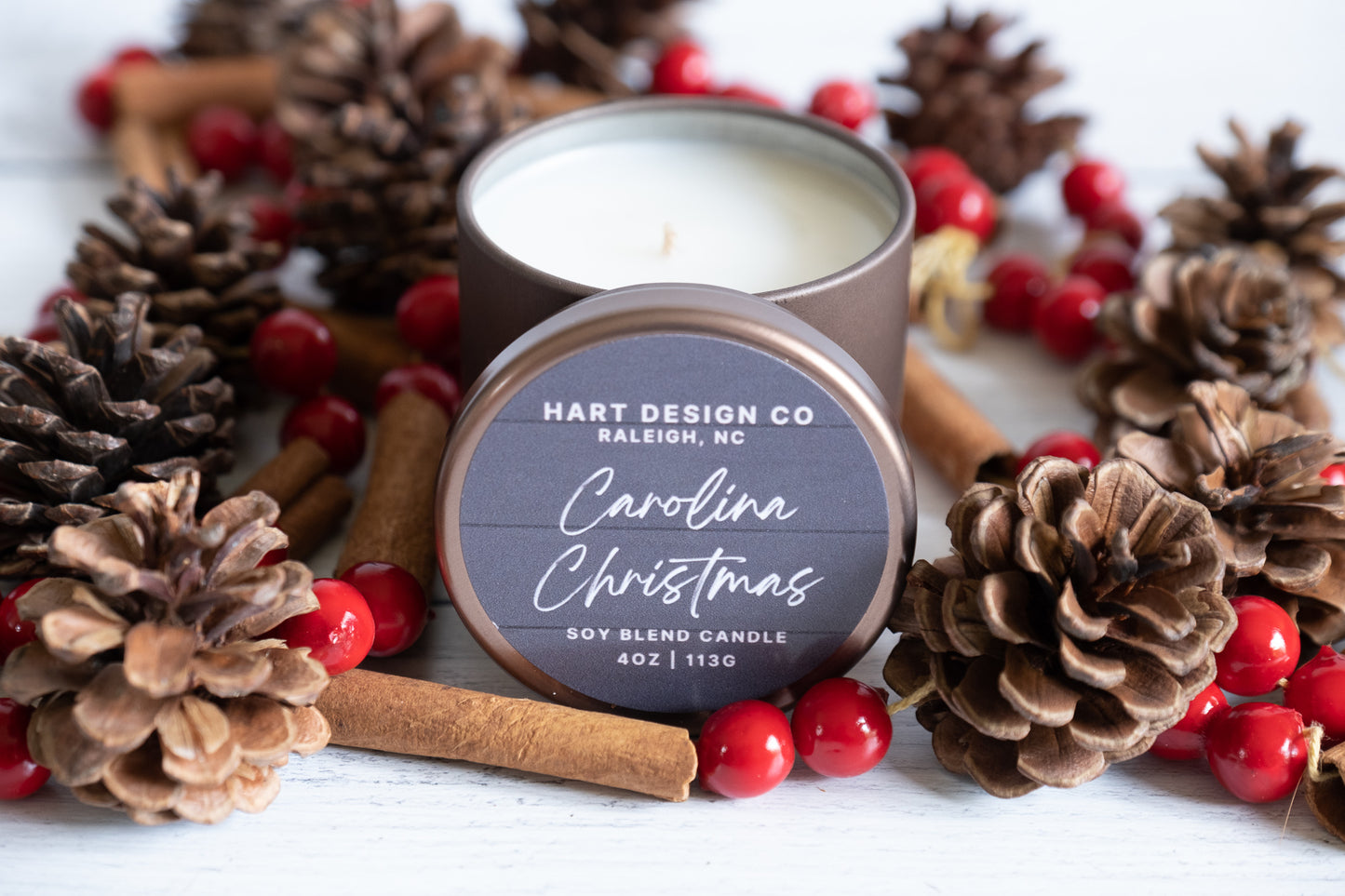 Carolina Christmas Hand Poured Candle | Bright Holiday Collection