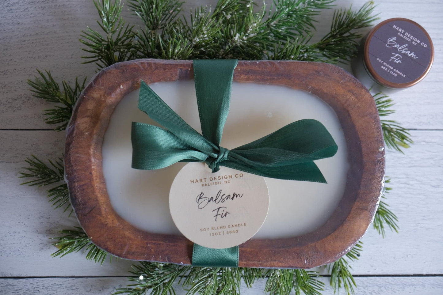 Balsam Fir Hand Poured Candle | Dough Bowl | Bright Holiday Collection